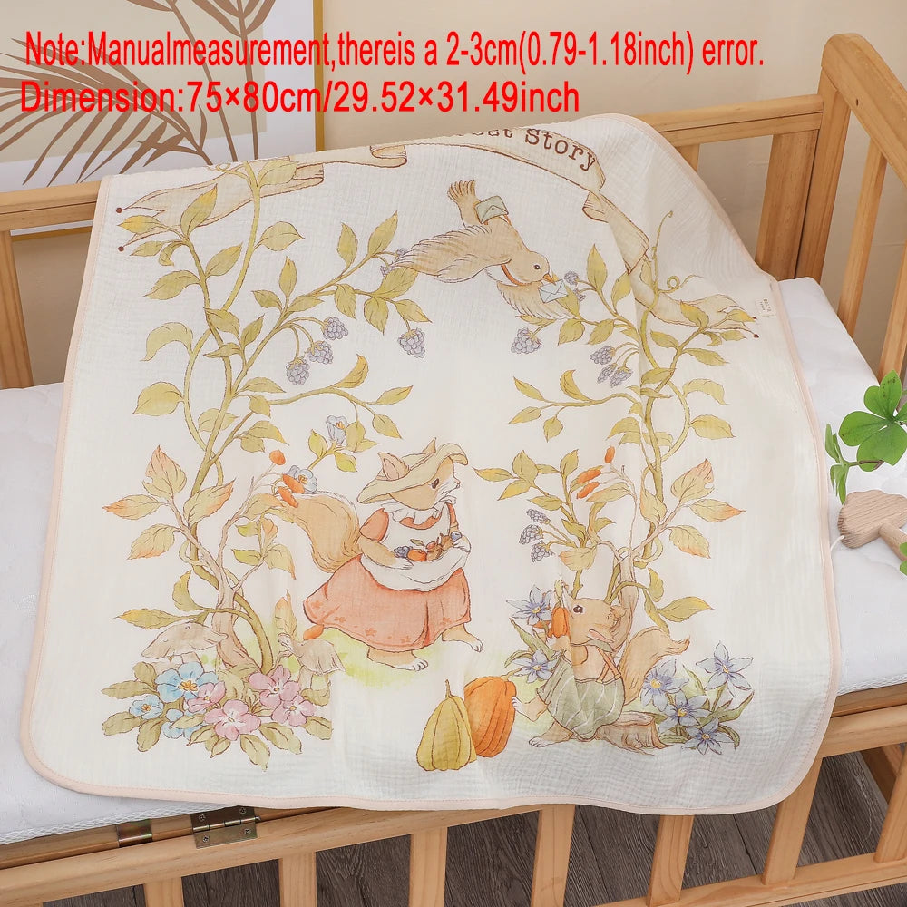 SELIMUT & HANDUK BAYI BAHAN KATUN HALUS MOTIF LUCU ELEGAN | Newborn Baby Pure Cotton Soft Blanket & Bath Towel Assorted Cute Design