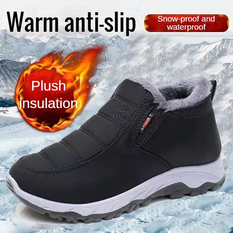 Sepatu Pria Bahan Tebal Berbulu Dalam - Sol Kokoh Anti Licin Nyaman Semua Ukuran
