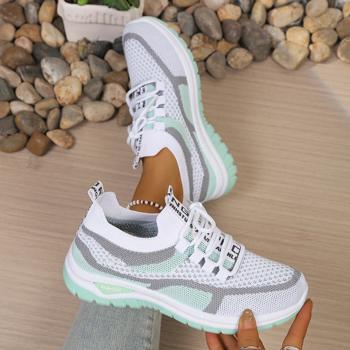 Sepatu Sneakers Wanita Anyaman Warna - Model Baru Ringan & Nyaman Semua Ukuran