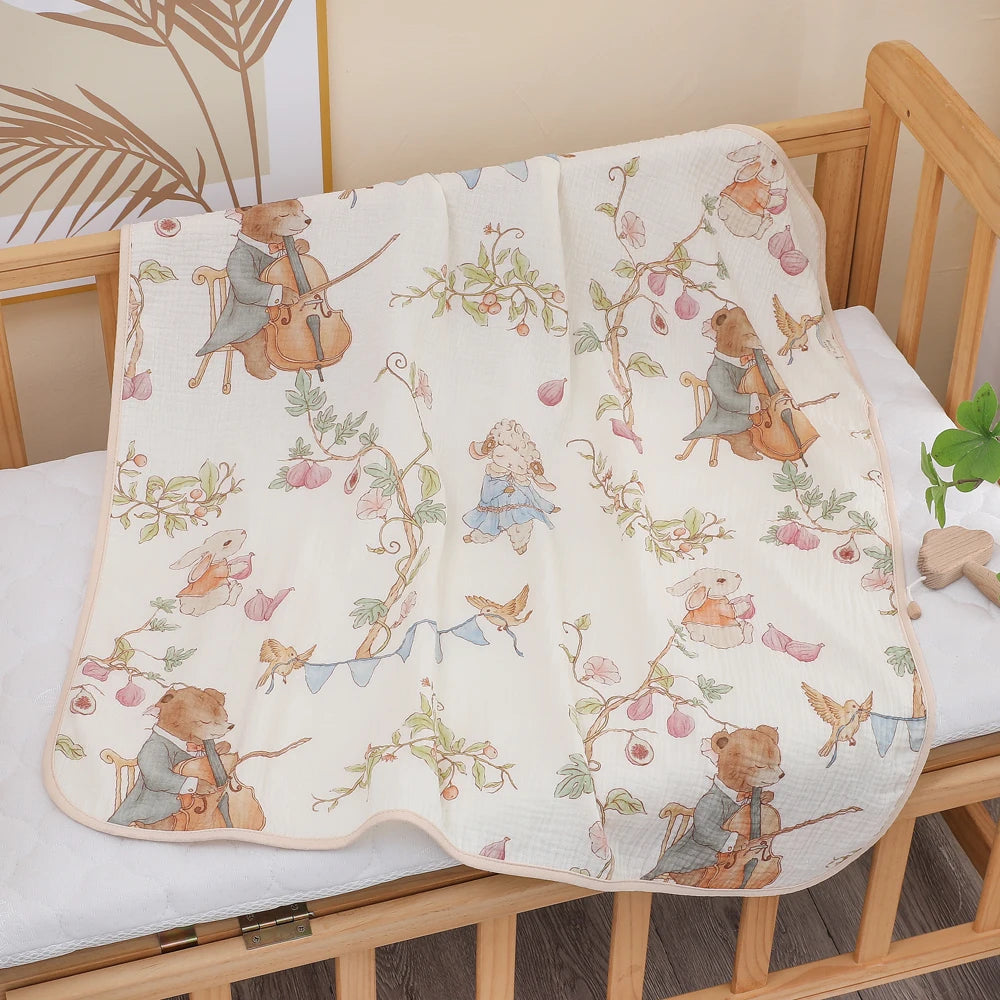SELIMUT & HANDUK BAYI BAHAN KATUN HALUS MOTIF LUCU ELEGAN | Newborn Baby Pure Cotton Soft Blanket & Bath Towel Assorted Cute Design