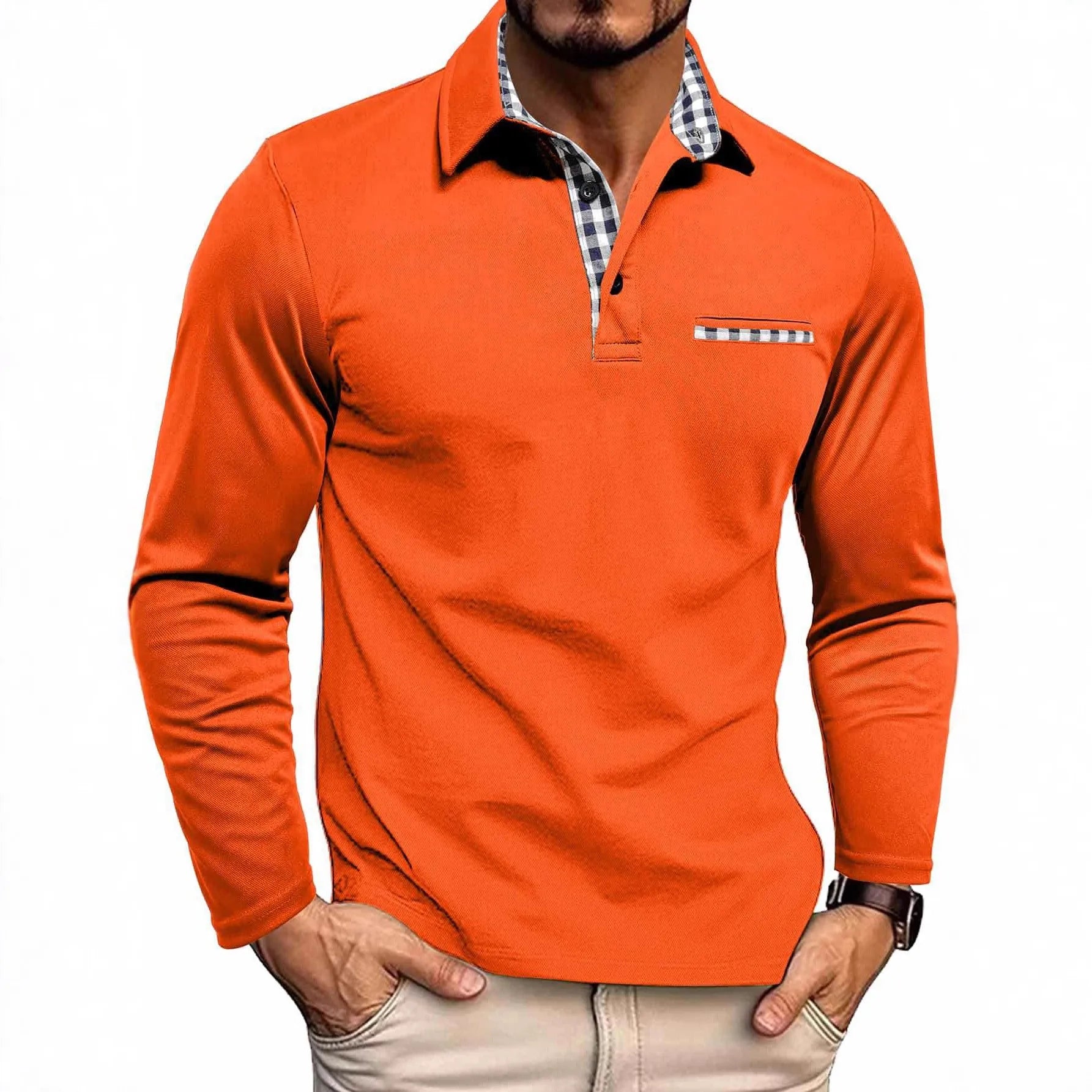 KAOS POLO PRIA PREMIUM LENGAN PANJANG POTONGAN LANGSING BERKERAH - BERKAH REJEKIMU GROUP