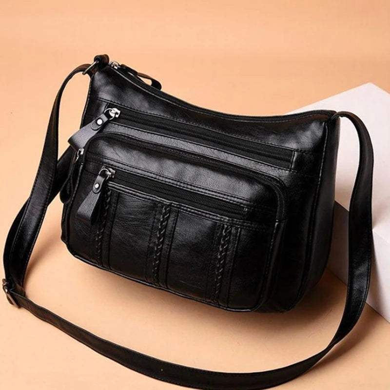 TAS SELEMPANG WANITA BAHAN PU KULIT LEMBUT MULTILAPIS - BERKAH REJEKIMU GROUP