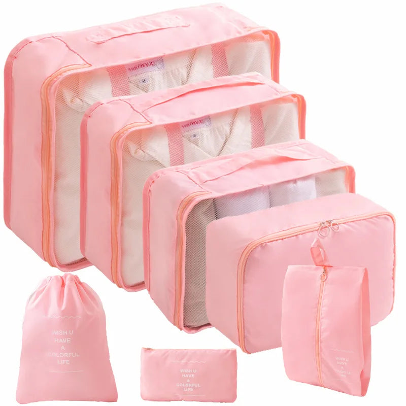 PAKET ORGANIZER TRAVEL 7 / 10 IN 1 TAS PENYIMPANAN PERJALANAN - BERKAH REJEKIMU GROUP